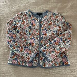 Talbots Floral Jacket with Blue Accents